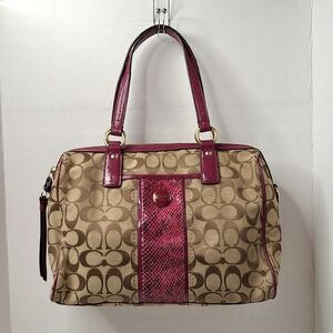 Coach Canvas Signature with Purple Bag